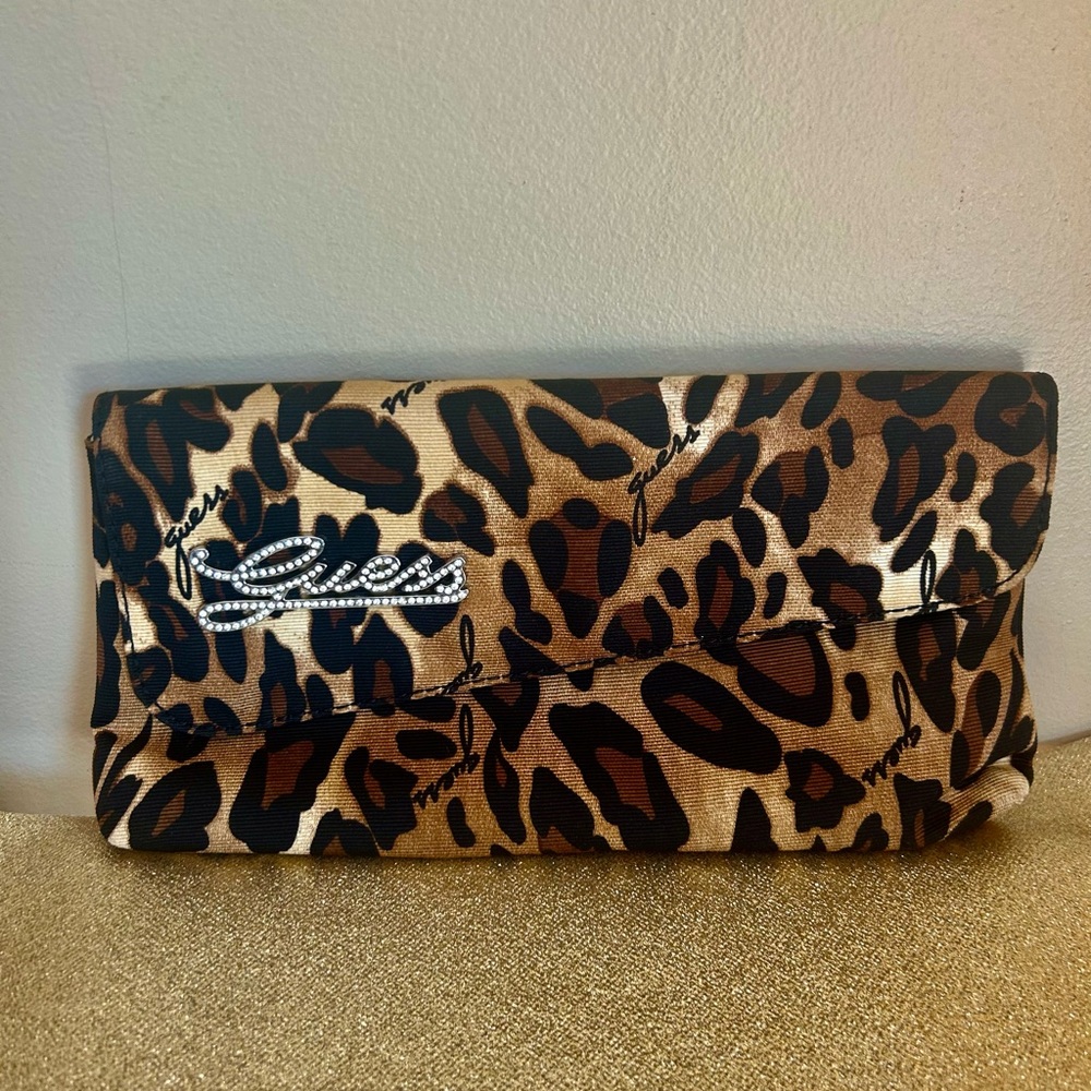 Guess  Leopard Print Clutch